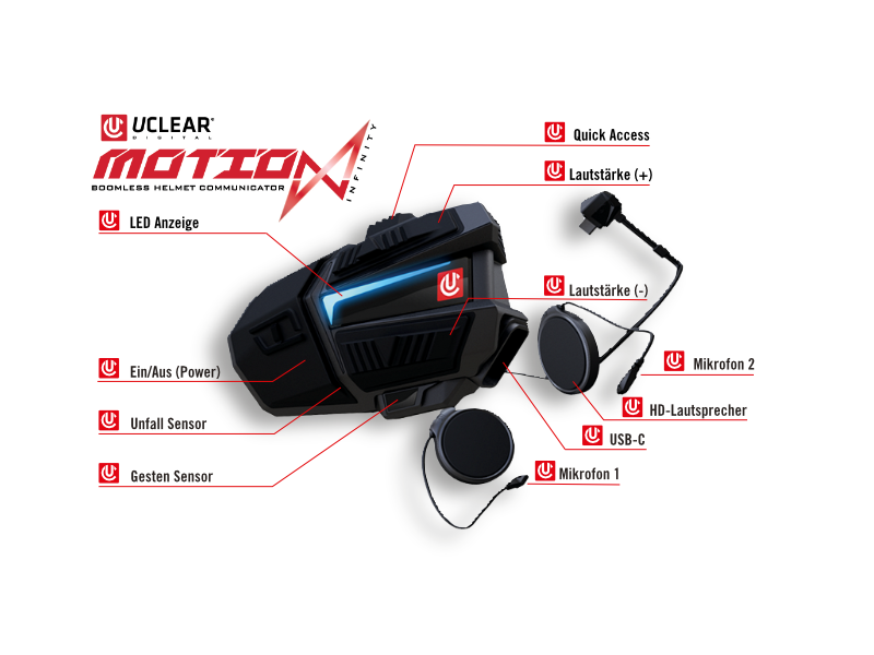 NEW* Motion HDX-V Bluetooth Helmet Audio System - Dual Kit