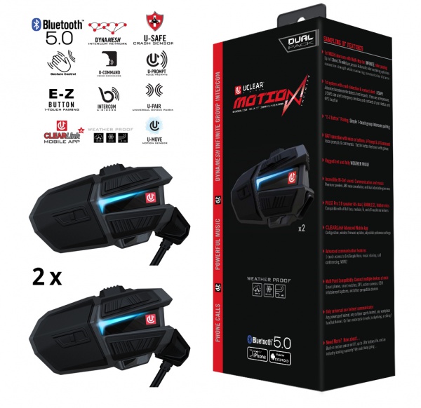 Motion Infinity Bluetooth Audio System for motorcycle helmets - Dual Kit