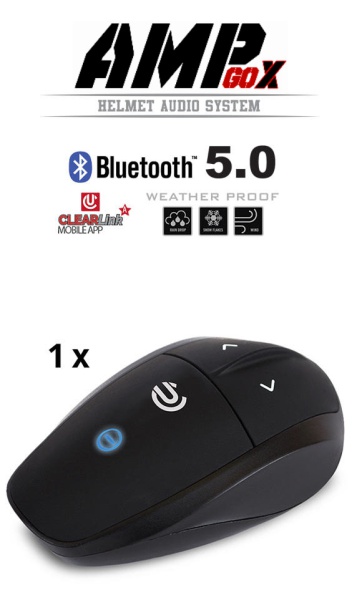 AMP GO X Bluetooth 5.0 Intercom Headset - Single Kit