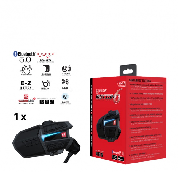 Motion 6 Bluetooth Helmet Audio System – Single Kit